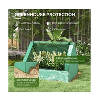 Green and Silver Mini Greenhouse – Stylish Compact Solution for Indoor and Outdoor Gardening