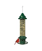 Squirrel-Proof Bird Feeder with Perch Ring for Outdoor Feeding Stations