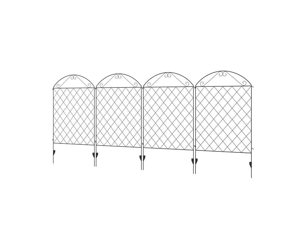 4 Pack Steel Foldable Fence Arch Trellis Panel Animal Barrier