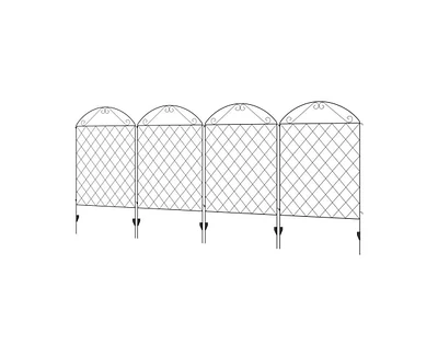 4 Pack Steel Foldable Fence Arch Trellis Panel Animal Barrier