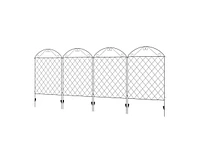 4 Pack Steel Foldable Fence Arch Trellis Panel Animal Barrier