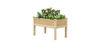 Farmhouse 24-in x 48-in x 31-in Cedar Elevated Victory Garden Bed