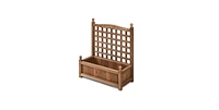 Natural Fir Wood Outdoor Garden Planter Box with High Trellis
