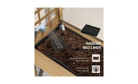 Wooden Planter Shelf with Box for Indoor and Outdoor Use