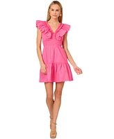 Adrianna by Papell Women's Ruffled Cotton Fit & Flare Dress