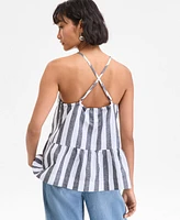 On 34th Women's Apron-Neck Sleeveless Peplum Top, Exclusively at Macy's