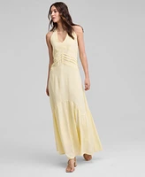 And Now This Women's Pintuck-Pleat Halter Maxi Dress, Exclusively at Macy's