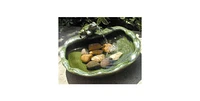 Fountain Bird Bath with Frog Design and Solar Pump for Outdoor Garden Decor
