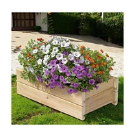Natural Unfinished Cedar Wood Planter Box
