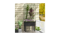 Elevated Garden Bed Flowerpot Sturdy Wooden Planter for Easy Planting and Growth