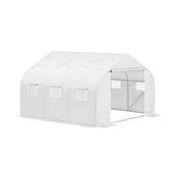 Outdoor Walk-In Tunnel Greenhouse Durable Gardening Shelter for Plants, Vegetables, and Flowers