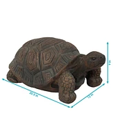 Poly-Concrete Tortoise Garden Statue - Indoor or Outdoor Use - Tanya - 20" W