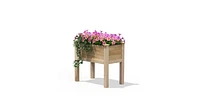 32 in x 16 in x 31 in Elevated Cedar Wood Raised Garden Bed