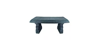 Fiber-Clay Resin Outdoor Garden Bench in Stone Finish