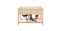 2-Tier Raised Garden Bed Planter Box for Efficient Outdoor Gardening