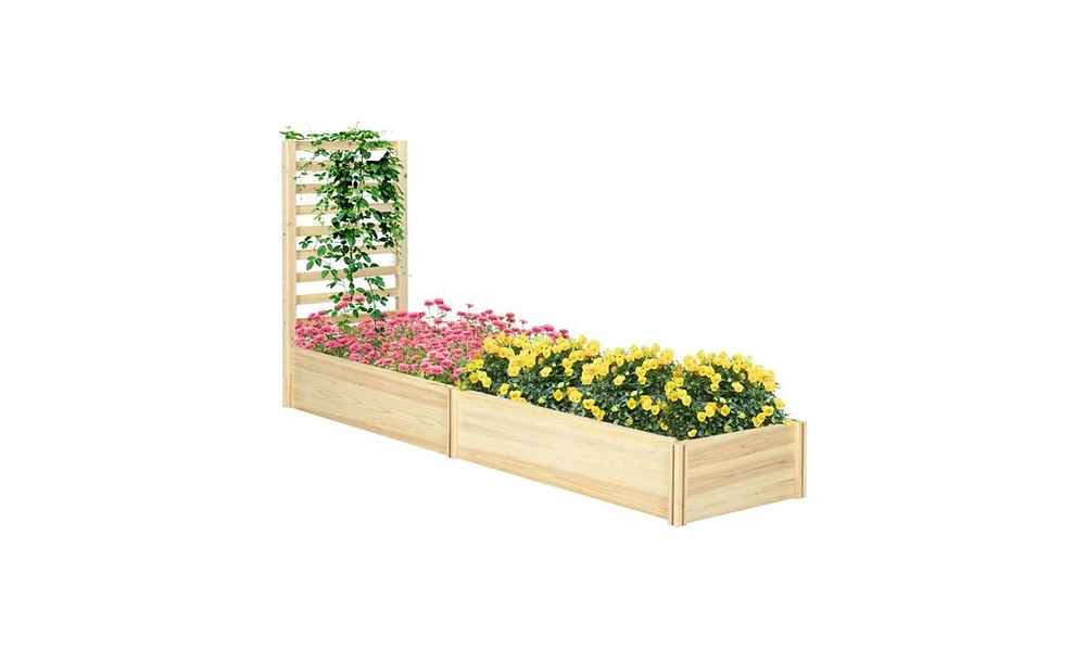 Space-Saving Wooden Planter Shelf with Storage Box