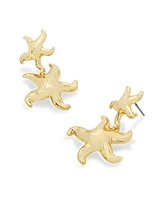 Robert Lee Morris Soho Gold Starfish Double Drop Earrings