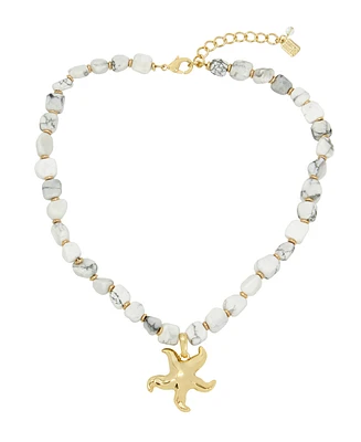 Robert Lee Morris Soho Howlite Starfish Pendant Necklace