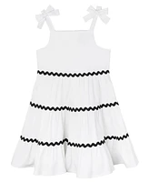 Rare Editions Toddler and Little Girls Ric-Rac Tea Length Dress