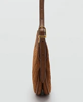 Mango Women's Suede Shoulder Bag