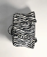 Mango Women's Zebra-Print Leather Bag