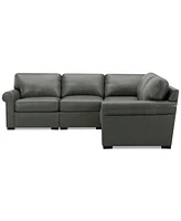 Radley Roll Arm 104" -Pc. Leather Square Corner L Sectional