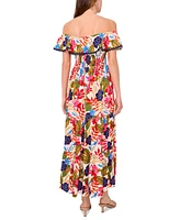 Msk Women's Ruffled Off-The-Shoulder Maxi Dress