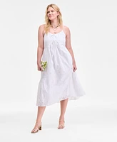 On 34th Women's Eyelet Midi Dress, Exclusively at Macy's