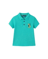 Andy & Evan Little Boys Toddler/Child Aqua Waffle Polo and Shorts Set