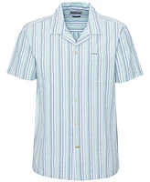 Barbour Men's Beechcroft Short Sleeve Striped Button-Front Camp Shirt