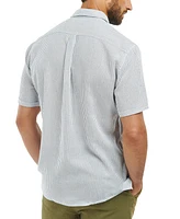 Barbour Men's Deerpark Short Sleeve Striped Button-Front Shirt