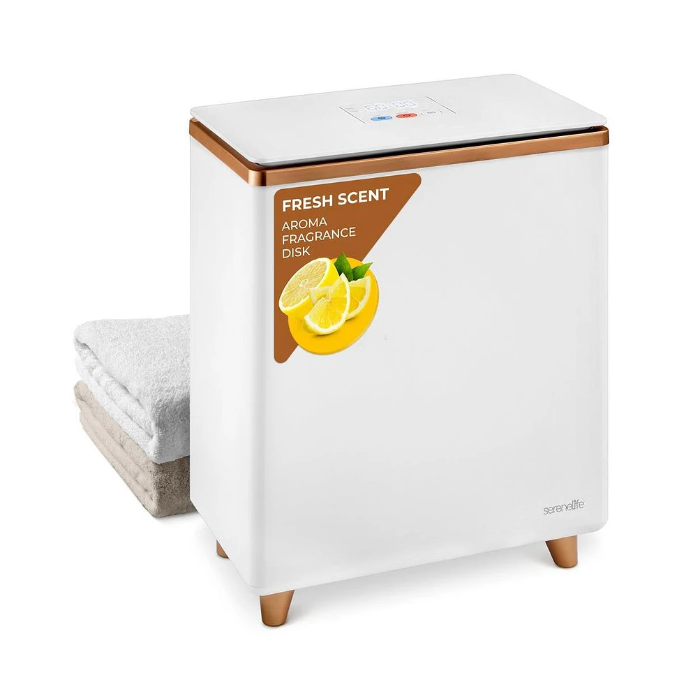 SereneLife Rectangular Towel Warmer Bucket, Large Capacity Single Touch Towel & Blanket Warmer