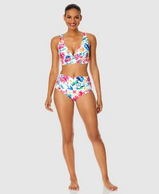 Anne Cole Womens Watercolor Paisley Shirred Bikini Top Bottoms