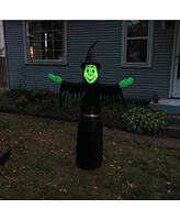 5' Wendolyn the Wicked Witch Inflatable Outdoor Halloween Decoration - Built-In Fan Blower and 2 Led Lights
