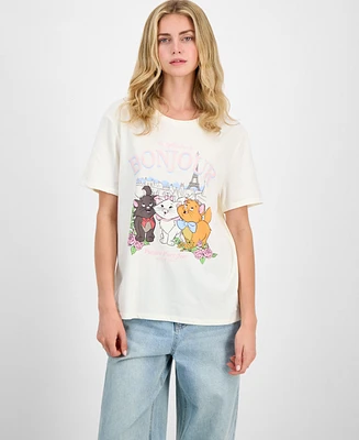 Love Tribe Juniors' Bonjour Graphic-Print T-Shirt