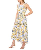 CeCe Women's Bow-Strap High-Low-Hem Midi Dress