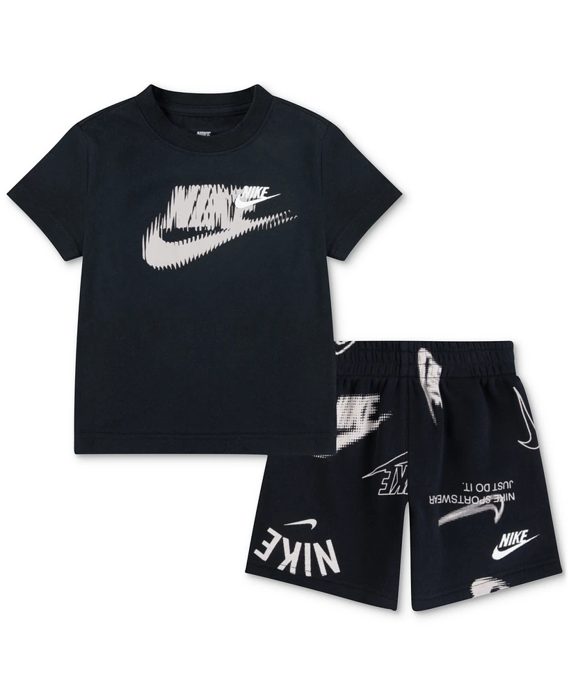 Nike Toddler Club Brand Energy T-Shirt & Shorts, 2 Piece Set