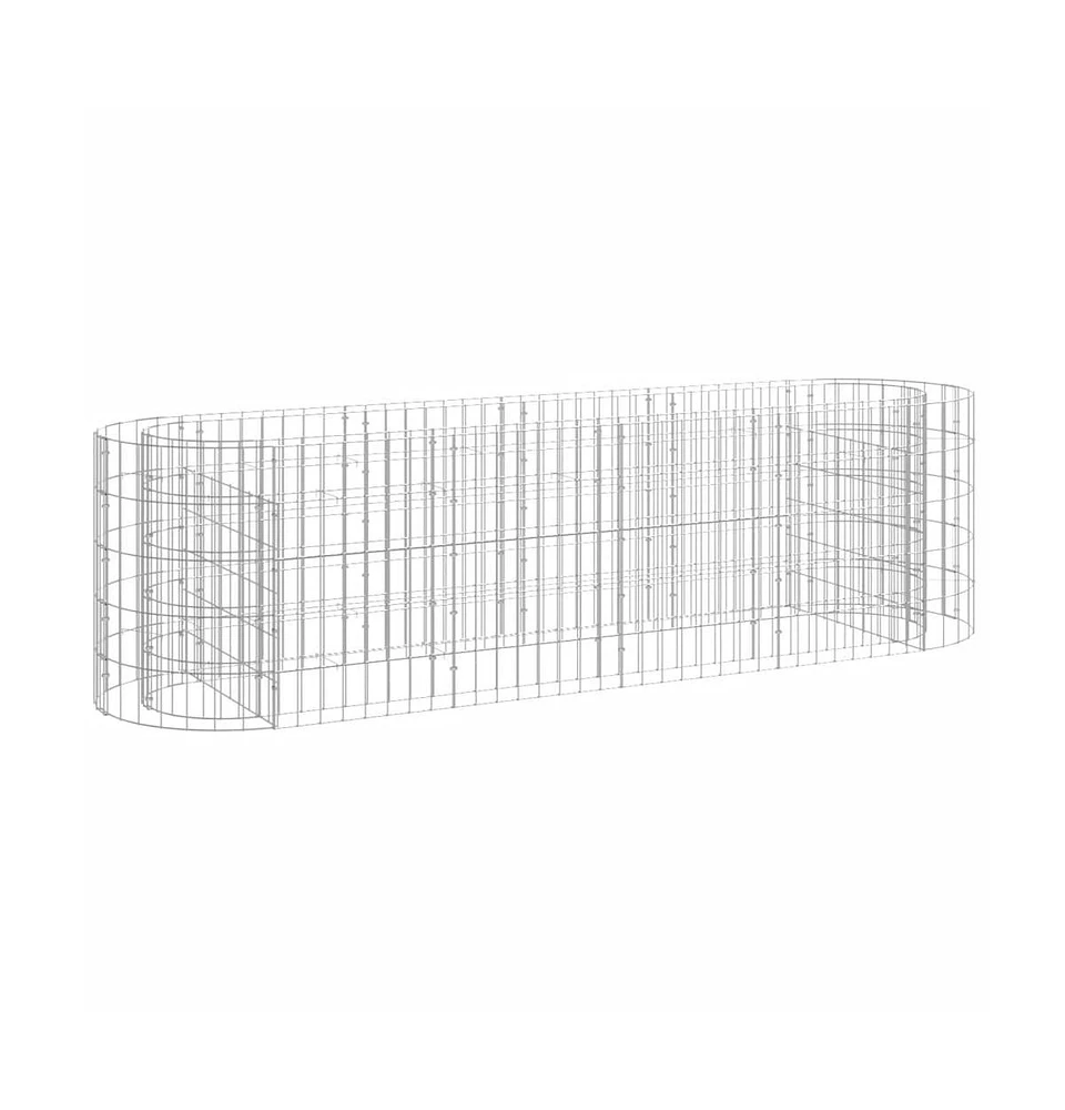 Gabion Raised Bed Galvanized Iron 74.8"x19.7"x19.7"