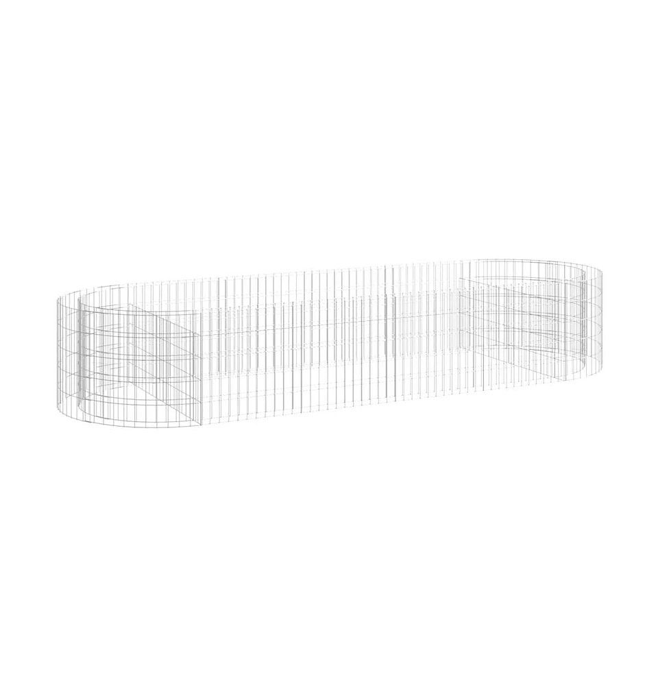 Gabion Raised Bed Galvanized Iron 118.1"x39.4"x19.7"