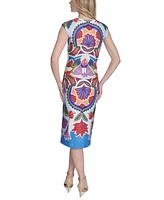 Vince Camuto Women's Boat-Neck Bodycon Sleeveless Dress