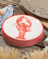 Certified International Beach House Lobster Melamine 6-Pc. Dinner Plates, Service For 6