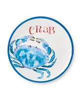 Certified International Beach House Crab Melamine 6-Pc. Salad Plates, Service For 6