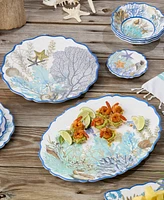 Certified International Blue Lagoon Melamine Platters, Set of 2