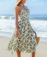 Cupshe Women's Forest Glow Tropical Maxi Beach Dress