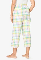 Dreams & Co. Plus Woven Sleep Capri Pant