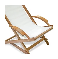 Solid Wood Deck Chair – Indoor/Outdoor Seating for Patio, Deck, and Garden