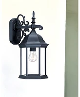 Narrow Domed Hanging Glass Lantern Wall Light