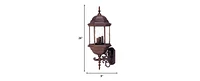 Three Domed Textured Glass Lantern Wall Light – Elegant Outdoor Lighting for Porch & Patio