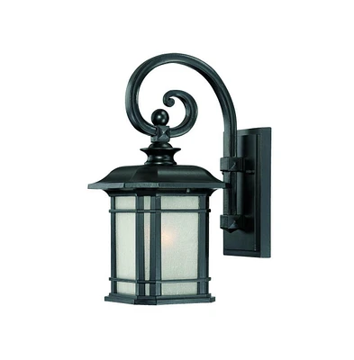 Frosted Linen Glass Lantern Wall Light for Entryway Hallway or Patio