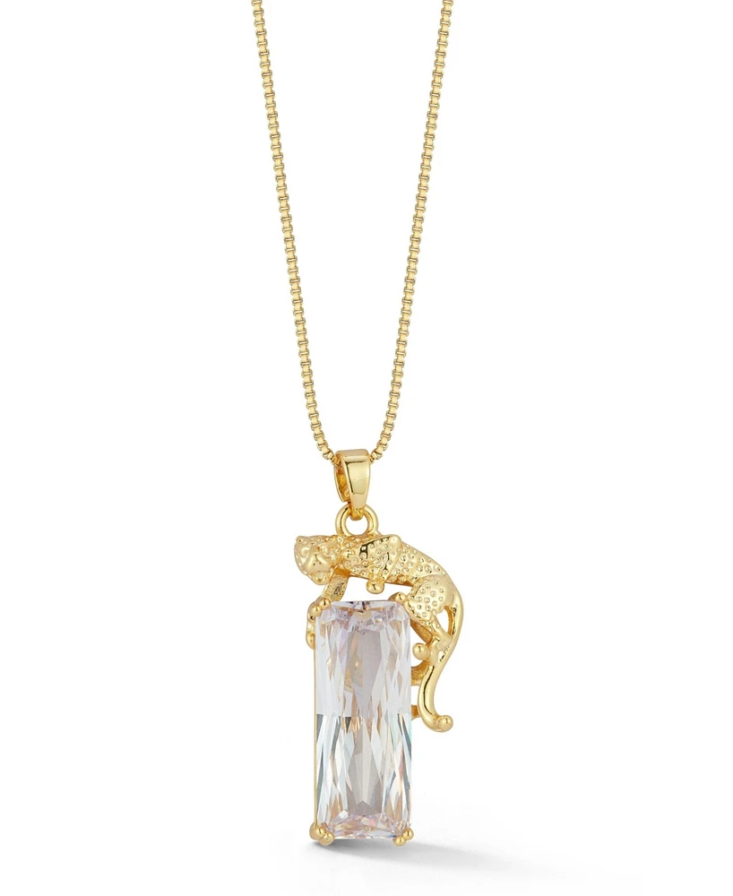 Rachel Zoe Gold Plated Panther Pendant Necklace